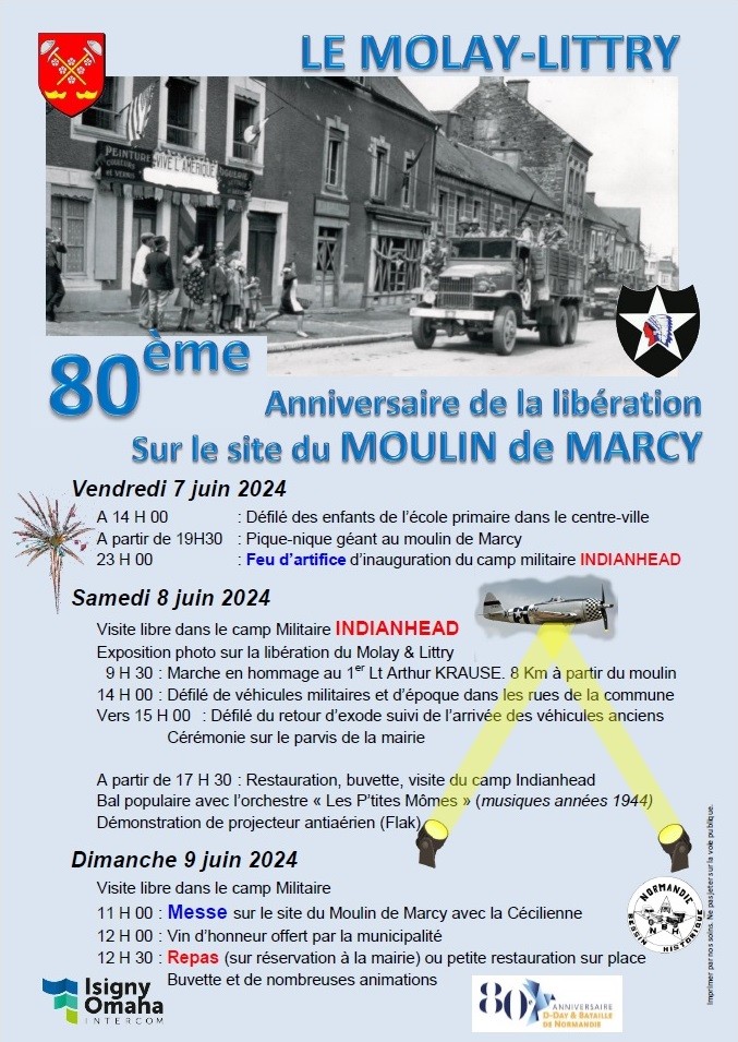 80e anniversaire de la libération du Molay et de Littry